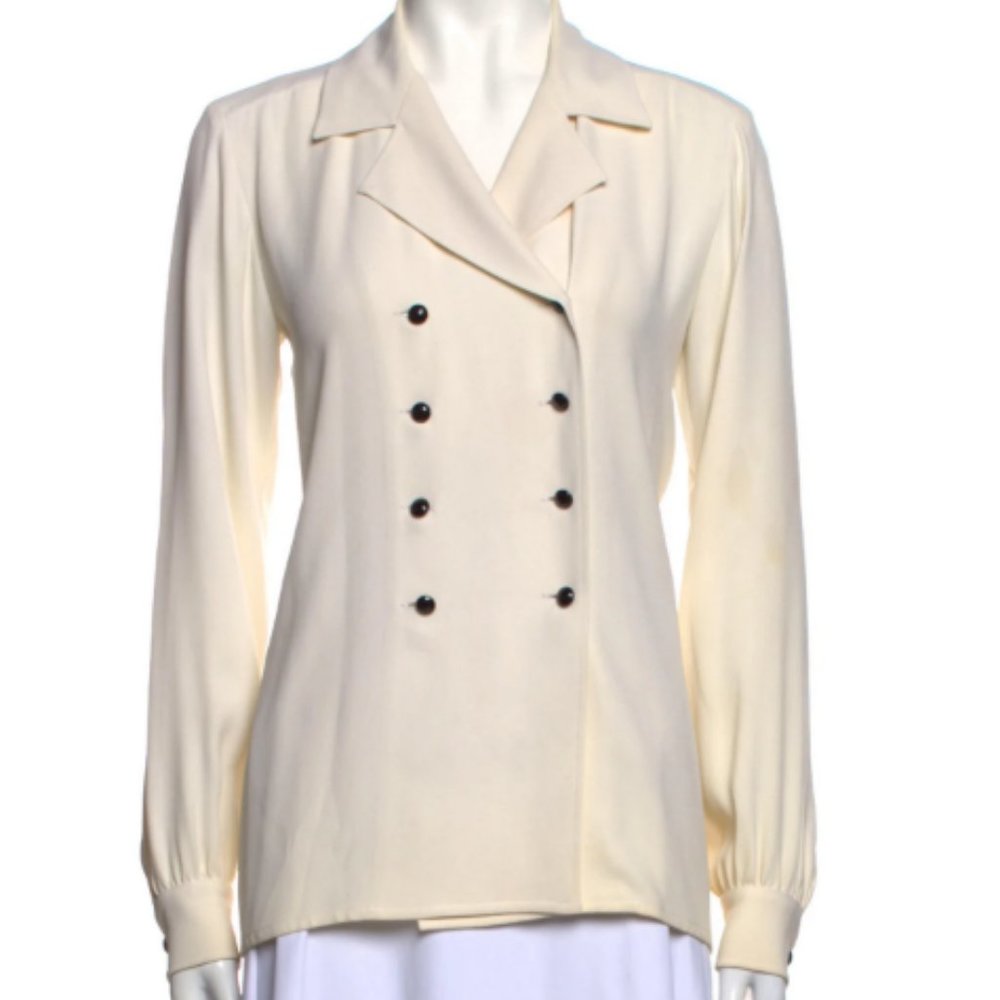 YVES SAINT LAURENT RIVE GAUCHE Vintage Double Breasted Blouse